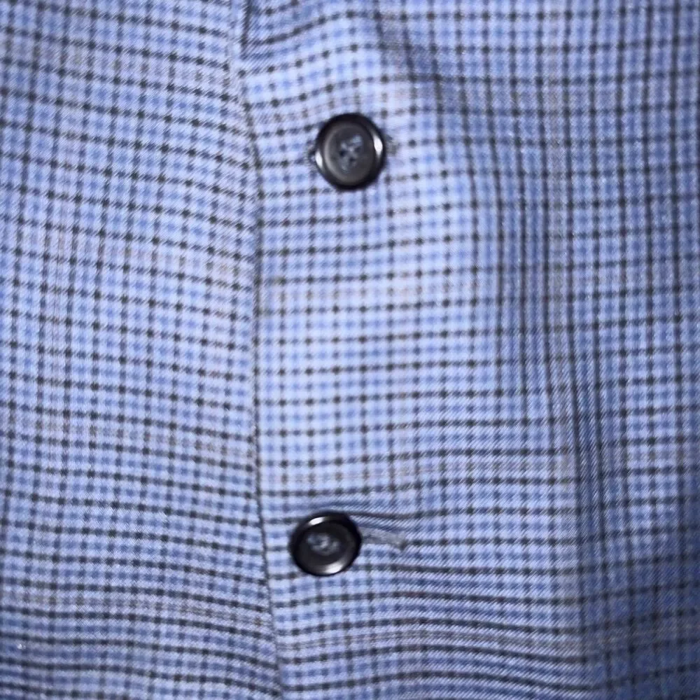 Jos. A. Bank Blue Check Mens 43R 100% Wool Blazer Sport Coat Suit Jacket Plaid